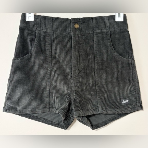 Hammies Gray Corduroy High Rise Shorts - Picture 1 of 9